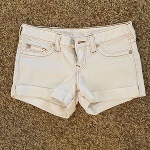 True Religion - White Jean Shorts - Size 28